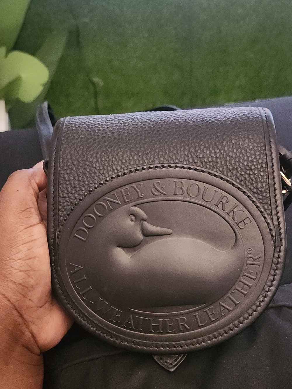 Dooney & Bourke All Black Pebbled Leather Duck Bag-Very Limited Edition Release